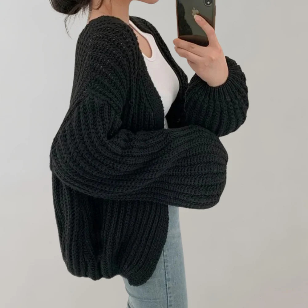 Rose | Women's Oversized Knit Cardigan - Image 5