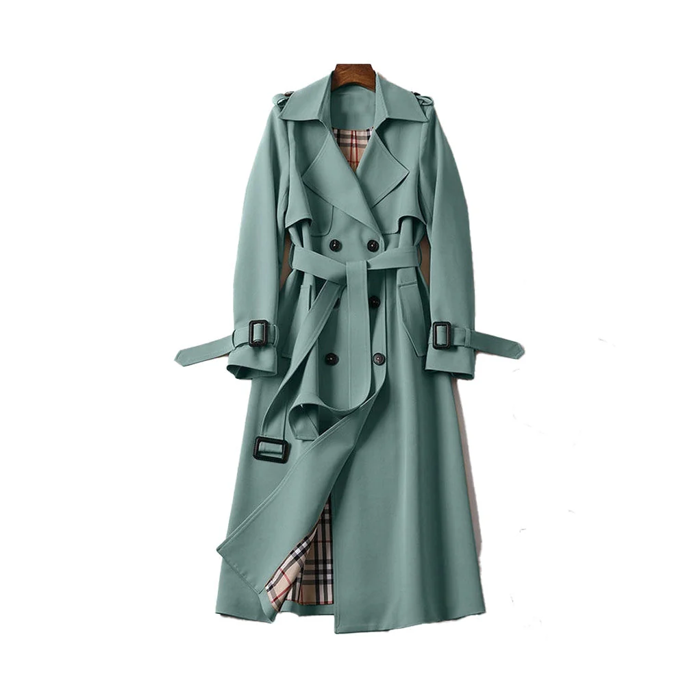 Rosie | Women's Long Double-Breasted Coat - Image 6