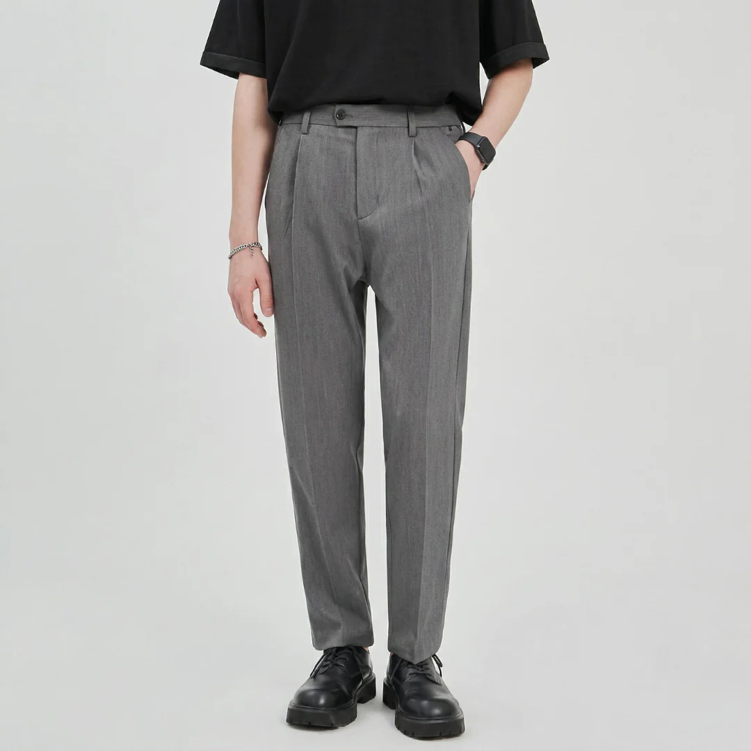 Samuel | Men's Pleated Wide Leg Pants - Image 4