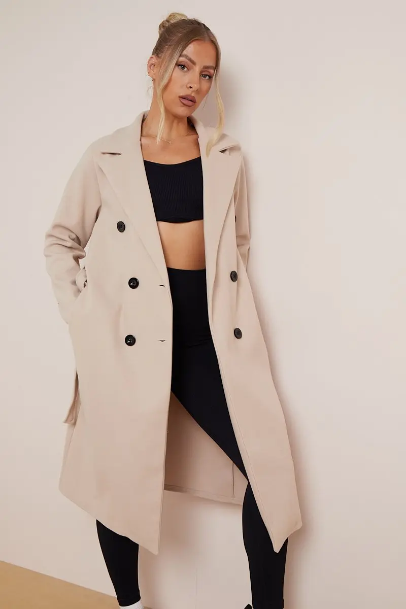 Stella | Women's Double Breasted Belted Coat - Image 4