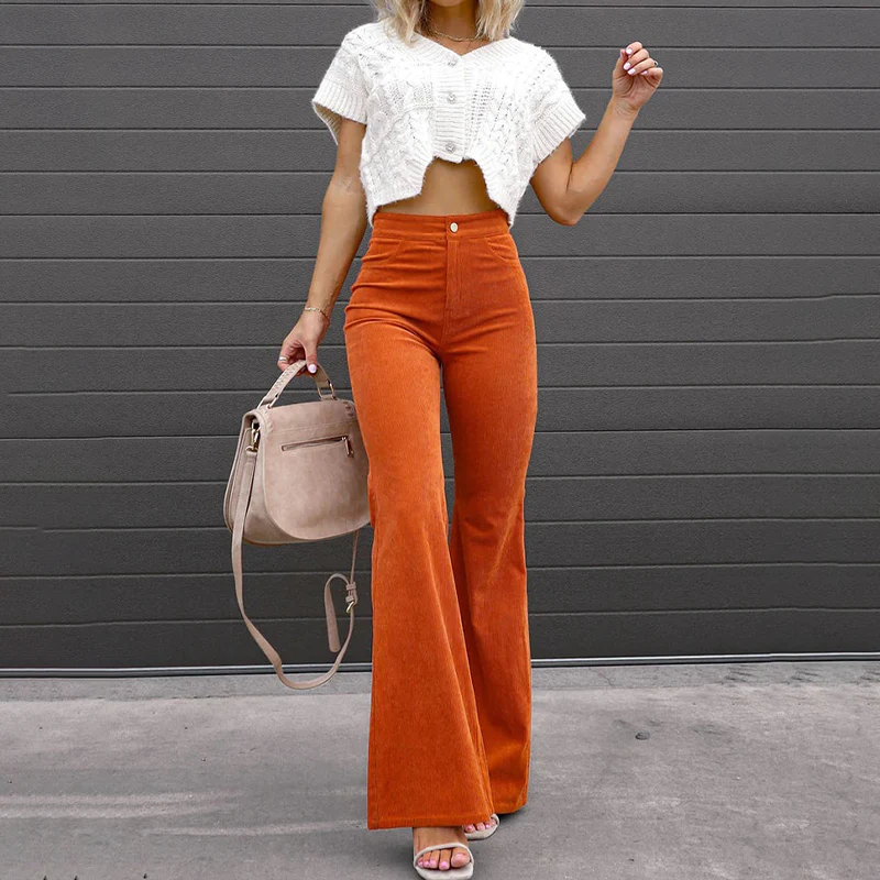 Stine | Stylish High-Waist Flared Pants - Image 3