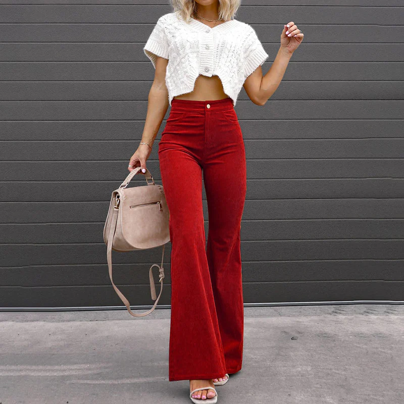 Stine | Stylish High-Waist Flared Pants - Image 4
