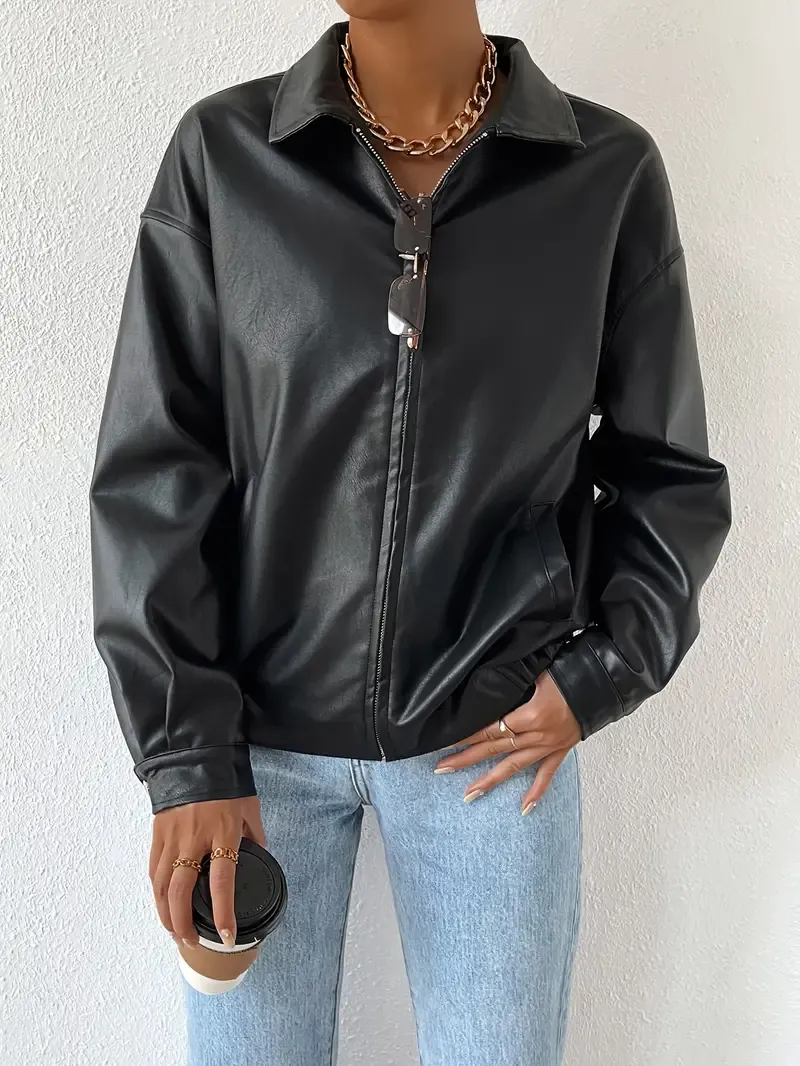 Tatum | Women's Oversized Zip-Up Jacket - Image 2