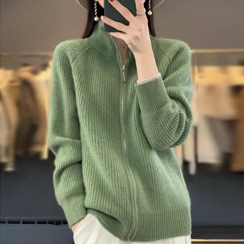 Teresa | Women's Zip-Up Sweater Jacket - Image 4