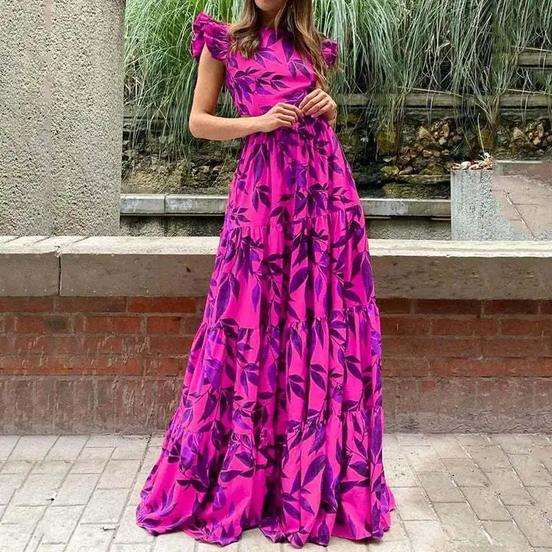 Valerie | Elegant Maxi-Dress with Tropical Print for Summer - Image 3