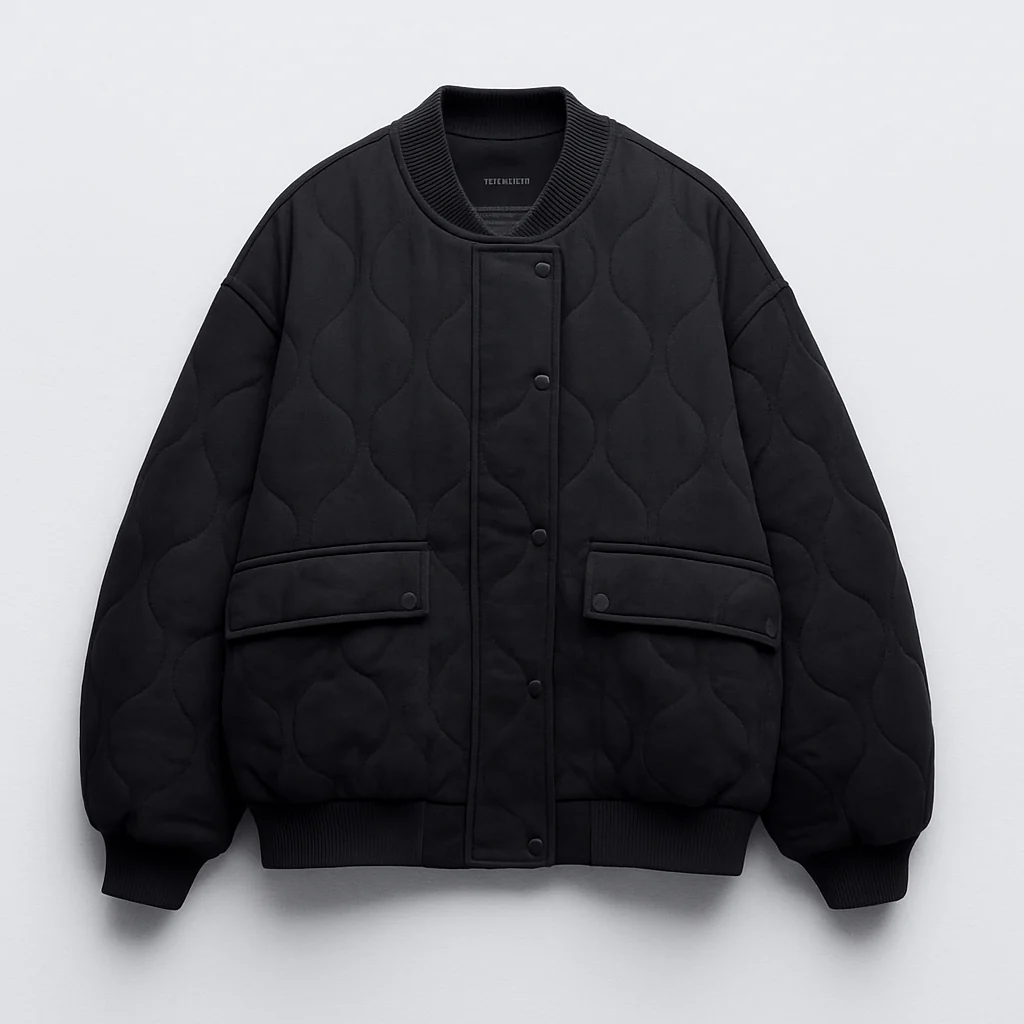 Veronica | Women's Quilted Bomber Jacket - Image 2